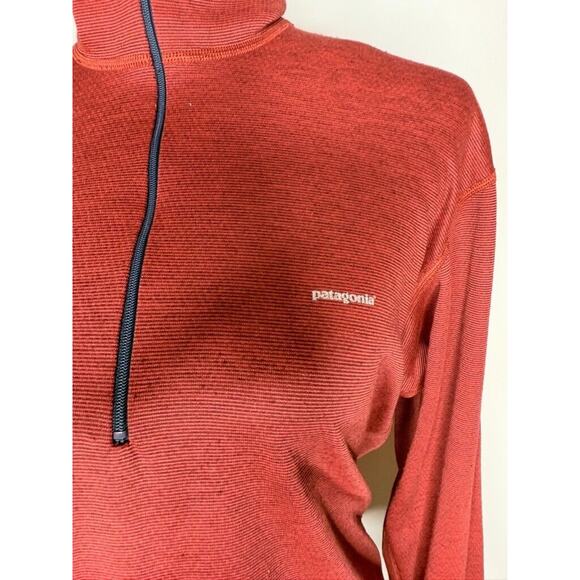 VTG Patagonia Capilene Lightweigh Quarter Zip-Neck Top M/L Red Baselayer USA - Picture 3 of 6